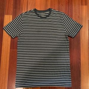 Mens J-Crew Striped Blue And White Pocket T-Shirt Medium Tall Slim Never Worn